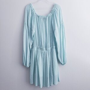 Shore Off The Shoulder Swiss Dot Mini Bohemian Dress